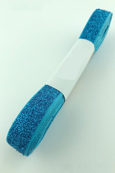 Bontex Τιρκουάζ Velvet Glitter Κορδέλα Πλάτος 1,5 cm 1 Meter – Κορδέλα – Κορδέλα