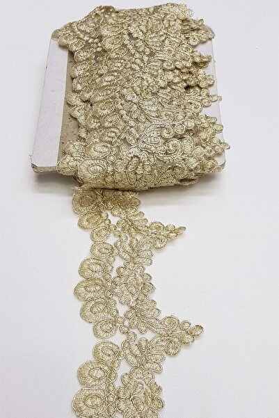 Bontex Dantel Gold Simli Fransız Güpür Kenar 1 Metre – Dantel