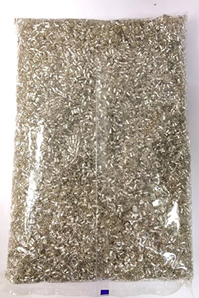 Bontex Χάντρες σε ασημί χρώμα με στριφτό κόψιμο 4 χιλ. 1 Συσκευασία 500 γρ. –...