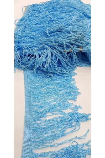 Bontex Τιρκουάζ Κορδέλα με Κρόσσια και Φούντα 1 Μέτρο – Διακοσμητική Κορδέλα