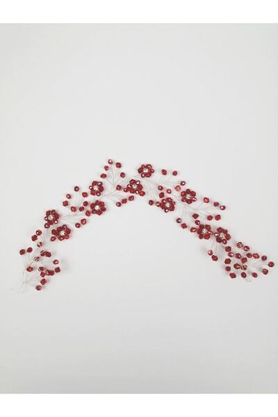 Bontex Accesoriu pentru păr și turban din piatră de cristal roșu – Coroană – ...