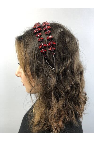 Bontex Βυσσινί Χρώμα Διπλής Σειράς Χένα και Νυφικό Στέμμα – Νυφικό Αξεσουάρ