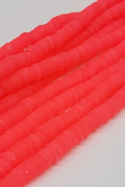 Bontex Νέον Σκούρο Πορτοκαλί Χάντρες Φίμο 6 χιλιοστά 1 Σειρά – Χάντρες