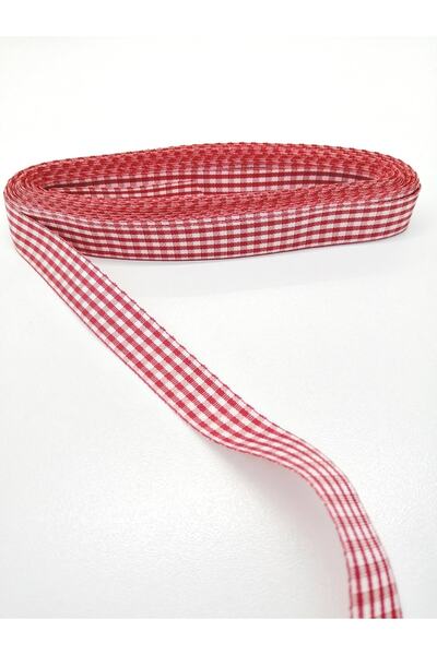 Bontex Panglică din tafta cu model pătrat de flori de rodie 1,5 cm 3 metri – Panglică – Panglică
