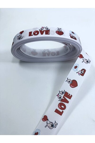 Bontex Agrafă de păr Love Patterned Grosgrain Ribbon 1 metru lățime 2,5 cm – Panglică – Panglică