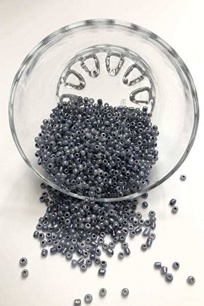 Bontex Сиви пясъчни мъниста, среден размер 3 мм, 1 опаковка 50 грама – Мъниста