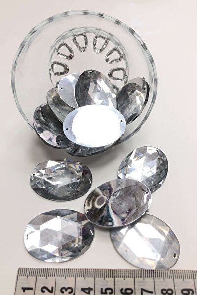 Bontex Prozirni ovalni plastični razmakni kamen u boji, 1 pakovanje, 10 komad...