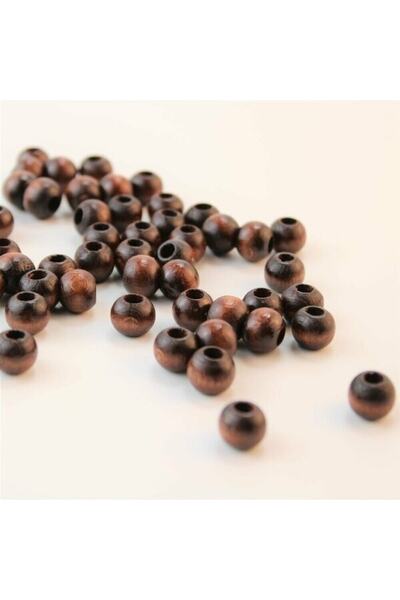 Bontex Sortiment de mărgele din lemn maro 10 mm 1 pachet 100 grame – Mărgele