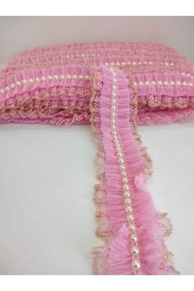 Bontex Ροζ Κίτρινο Με γκλίτερ Διακοσμητικό Στολίδι άκρων με βολάν από πέρλες ...