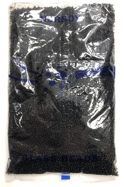 Bontex Черни пясъчни мъниста 2 мм 1 опаковка 500 грама – Мъниста