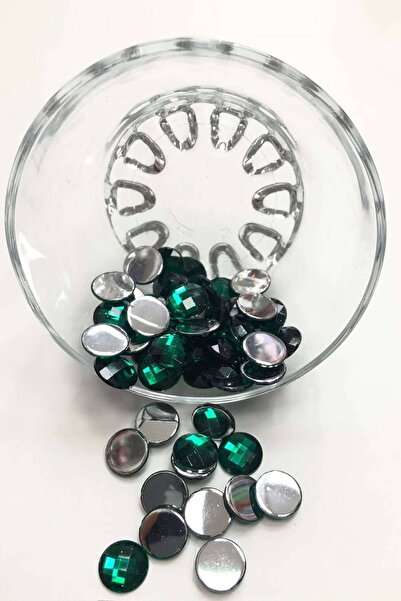 Bontex Strasuri rotunde din plastic, culoare verde, 1 pachet 20 grame – Mărgele