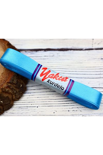 YAKUT Σατέν Κορδέλα 2 εκ. Τυρκουάζ 1 Μπάλα 5 μέτρα