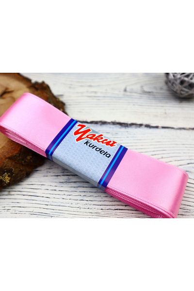 YAKUT Σατέν Κορδέλα 3 cm Ροζ 1 Μπάλα 5 Μέτρα