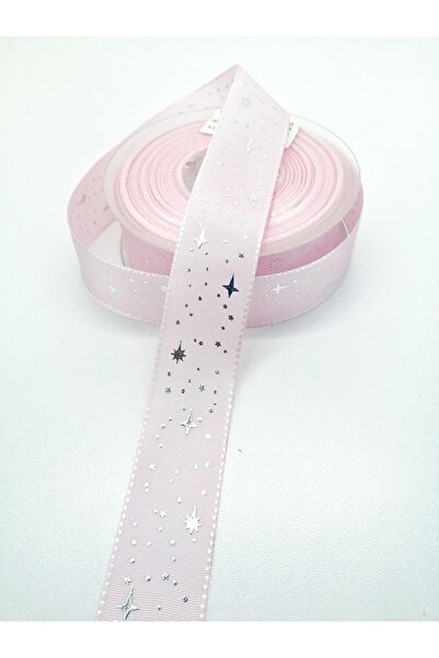 Bontex Κορδέλα Ταφτά με σχέδιο Pink Star 2,5 cm 2 μέτρα – Κορδέλα