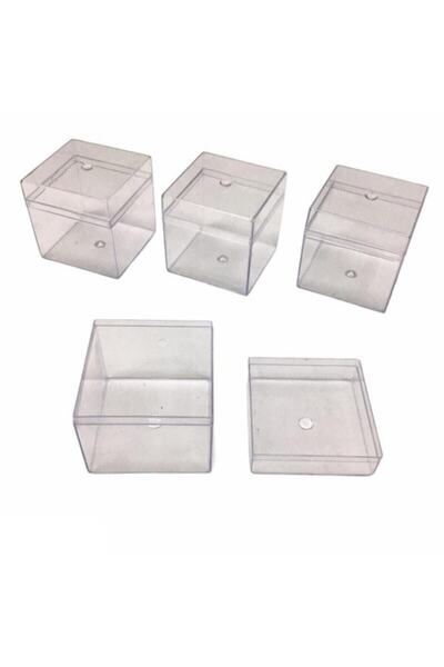 Genel Markalar Kapaklı Mika Kutu (5x5x5 Cm-12'Li Paket)