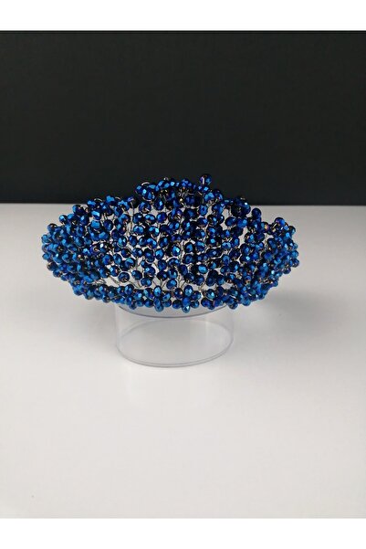 Bontex μπλε κοβαλτίου Μπλε Κρυστάλλινο Με χάντρες Χένα και Νυφικό Στέμμα Ktt-...