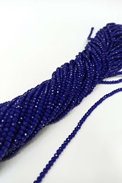Bontex Mărgele de cristal albastru închis mediu 4 mm