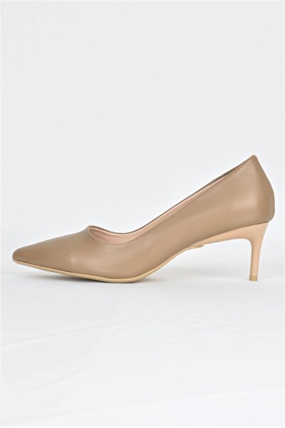 ALİS DRESS Koyu Bej 5 Cm Ince Topuklu Stiletto