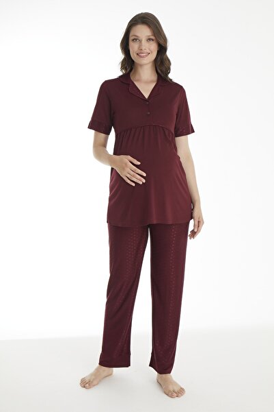 Miss Dünya Lissa Set de pijamale de maternitate și de maternitate cu guler de...