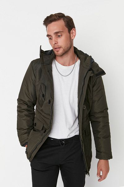 Trendyol Collection Khaki Regular Fit Wind Resistant Coat TMNAW22MO0120