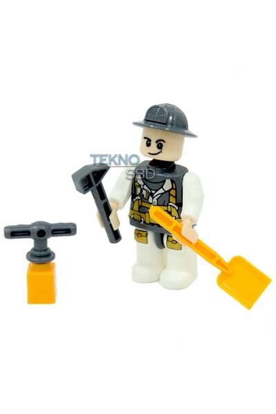 LEGO Construction Inşaat Işçi Figürü Seti Minifigür