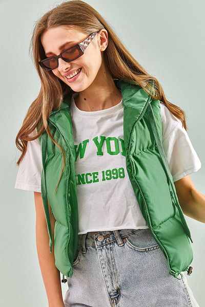 Bianco Lucci Women's Hooded Sleeveless Vest