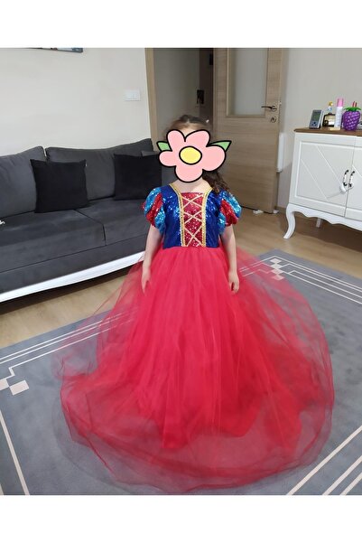 Mashotrend Kız Çocuk Kırmızı Pelerinli Tarlatanlı Pamuk Prenses Kostümü
