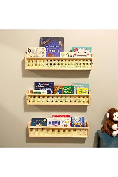 mywoodteks 3 Adet Hazeranlı Duvar Rafı Çok Amaçlı Raf