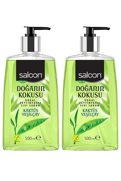 Saloon Liquid Soap Nature's Fragrance Cactus & Green Tea 500 Ml Pack of 2