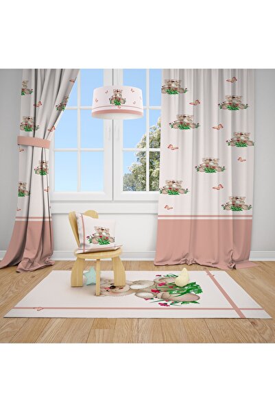 MODA Зовсім інша дитяча кімната Милий ведмедик Двоє крил Фон завіса Bmfp-154