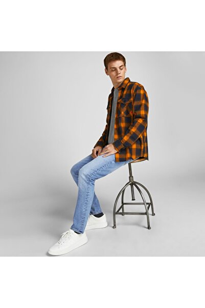Jack & Jones Pantaloni de jeans albaștri pentru bărbați Glenn Original (12203510-bd)