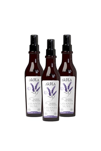 Akita % 100 Doğal Yağı Alınmamış Lavanta Suyu 3x250ml