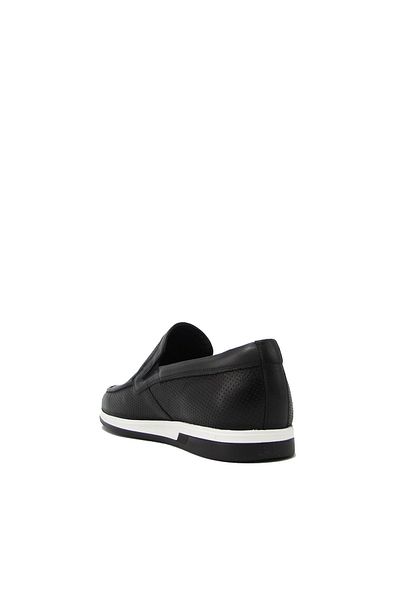 Fosco Fsc2770 Black Men's Needle Printed Laceless Shoes