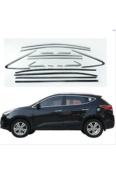 Genel Markalar Hyundai Tucson 2015-2020 Uyumlu Cam Çıtası Nikelaj 16 Parça