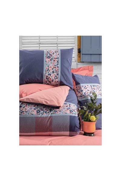 Cotton Box Alaçatı Single Duvet Cover Set Cielo Coral