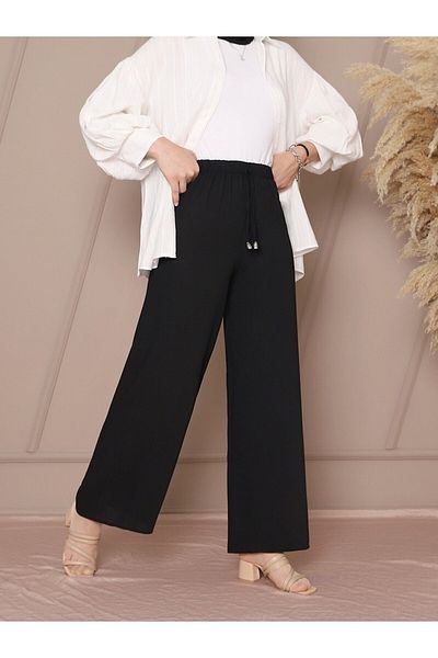 CNG MODA Women's Large Size Elastic Waist Wide Leg Loose Summer Trousers Aerobin