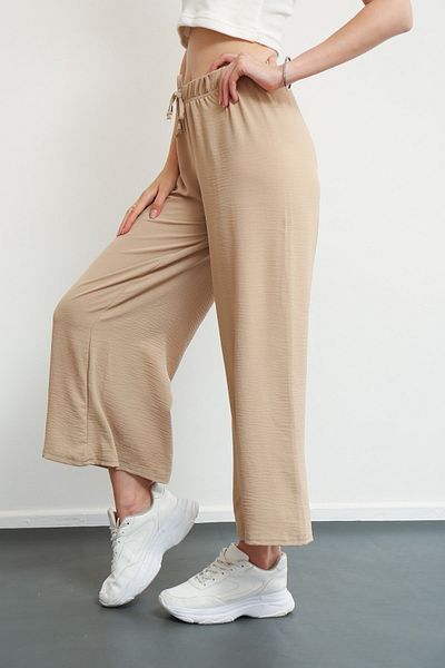 CNG MODA Women's Large Size Elastic Waist Wide Leg Loose Summer Trousers Aerobin
