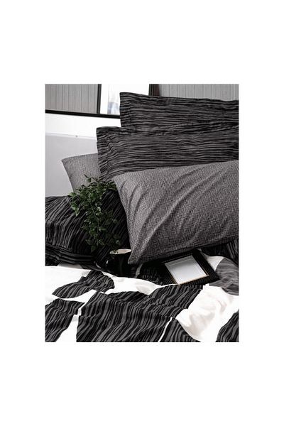 Cotton Box Modern Single Duvet Cover Set Niko Anthracite
