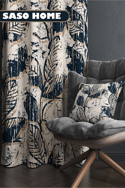SasoHome Feuilles D'automne - Frunze de toamnă cu model 140 X 270 cm Cortina de fundal imprimată digitală (aripă singură)