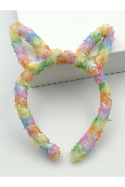 PAKER GİYİM Coroană de pluș pentru copii, culoarea curcubeului, cu urechi de ...