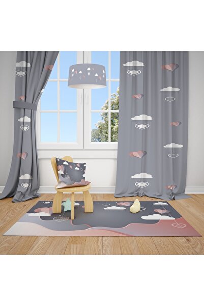 MODA Зовсім інша дитяча кімната Серце і хмара Двоє крил Фон завіса Bmfp-142