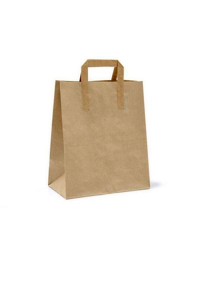 GİZPAK Small Size Kraft Paper Bag 22x24x12cm500 Pieces