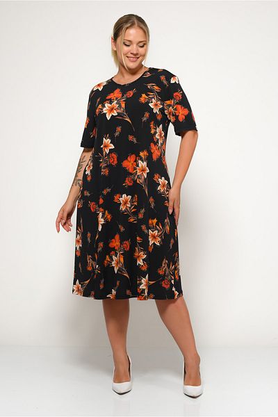 TUSSE Plus Women's Print Sandy Short Sleeve Oversize Dress