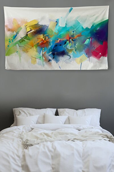 Cotton Garden Visokokvalitetna apstraktna uljana slika, omot za duar - platno...