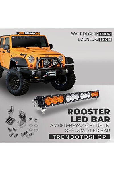 C9 180w 80 Cm Amber-beyaz 3 Modlu Baja Style Rooster Off Road Led Bar