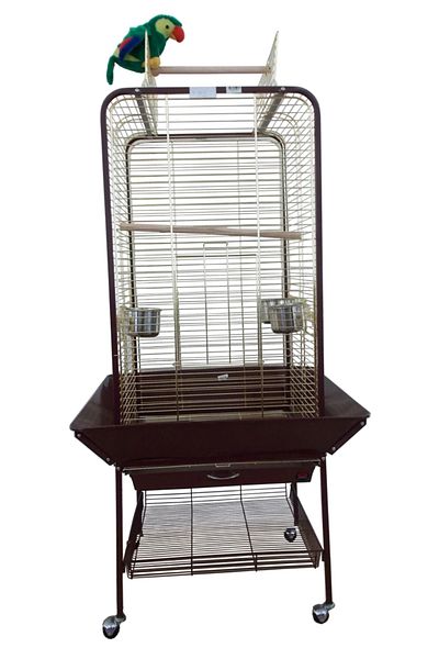 Durbuldum Parrot Training Cage with Feet 59X59X152 Black