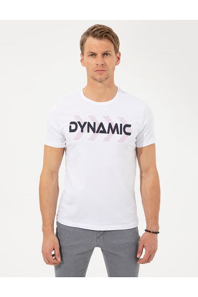 Pierre Cardin Λευκό T-shirt Slim Fit Crew Neck
