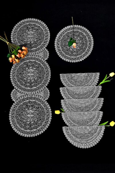 Çt Çeyizci Tekstil Masa Örtüsü Servis Ve Runner Yemek Masası 1 Runner 6 Supla