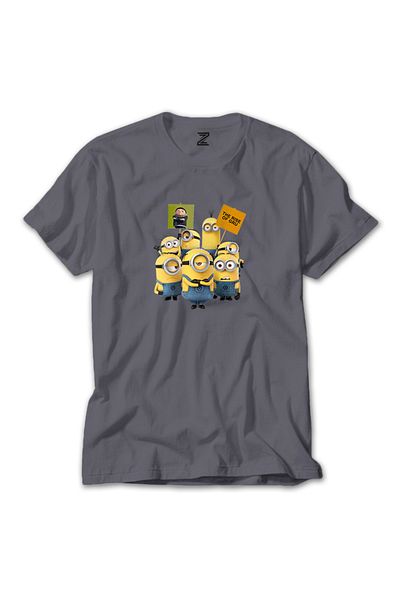Z zepplin Minions The Rise Of Gru Banner Γκρι T-Shirt