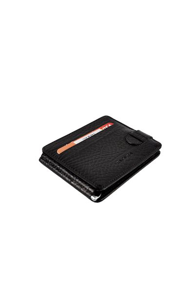 Eminsa Men's Brown Genuine Leather Double Sided Wallet